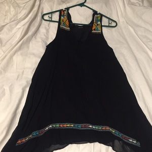 Black dress with tribal detail